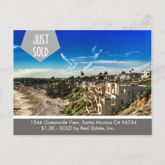 JUST SOLD  Real Estate postcard