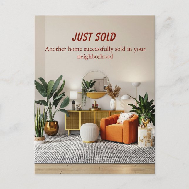 Just Sold Real Estate Postcard | Realtor Marketing (Front)