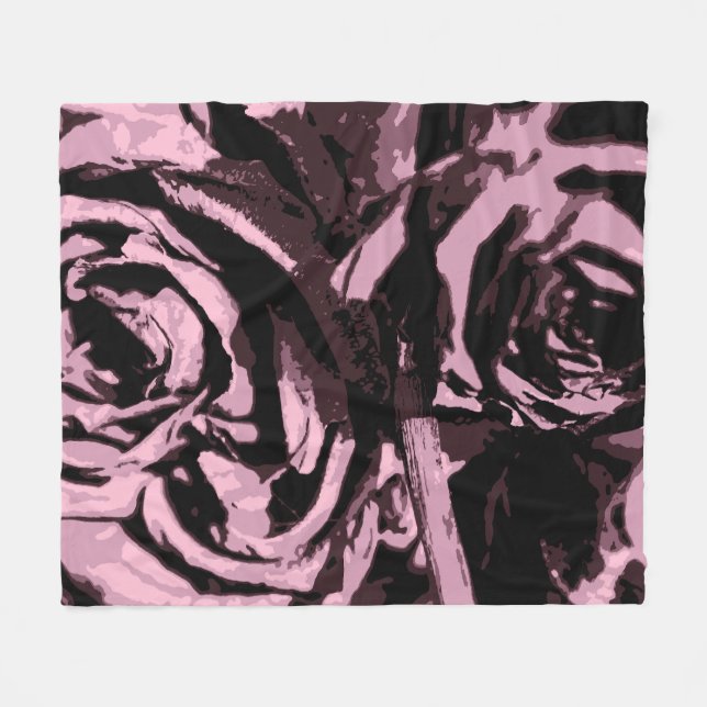 Just Some Roses Fleece Blanket (Front (Horizontal))
