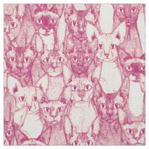 just sphynx cats cherry pearl fabric