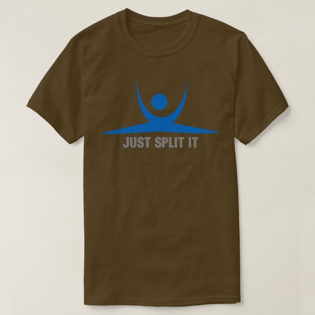 Just Split It Abstract Hanuman Asana Style Strectc T-Shirt (Design Front)