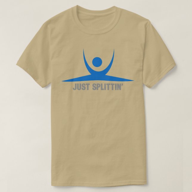 Just Splittin Abstract Hanuman Asana Style Strectc T-Shirt (Design Front)