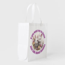 Just Talk About rabbits Fun Shopping Bag