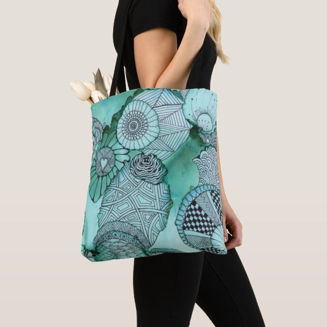 Just Teal Tote Bag (Close Up)