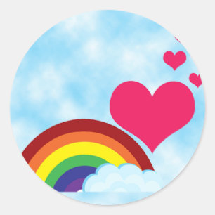 Just the Rainbow Classic Round Sticker