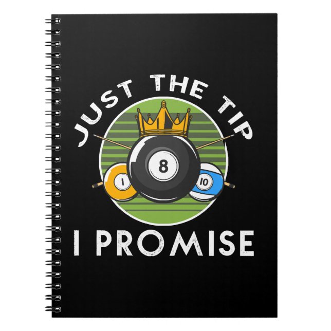 Just The Tip I Promise Billiards Notebook (Front)