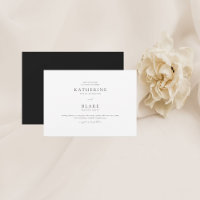 Just the Two of Us Modern B/W Wedding Invitation