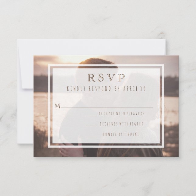 Just the Two of Us Modern Wedding Destination RSVP (Front)