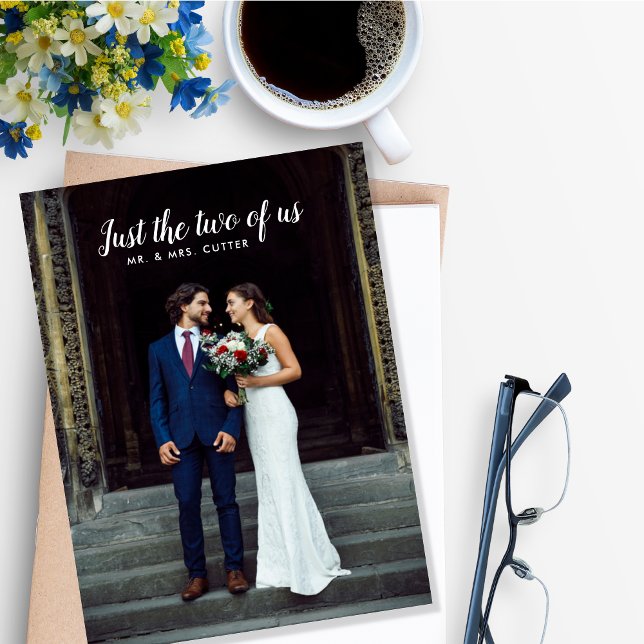 Just the two of us Wedding Announcement Postcard (Creator Uploaded)