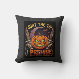 Just Tip Premise Halloween Pumpkin Bloody Knives_1 Cushion