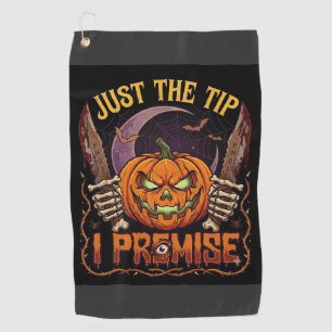 Just Tip Premise Halloween Pumpkin Bloody Knives_1 Golf Towel