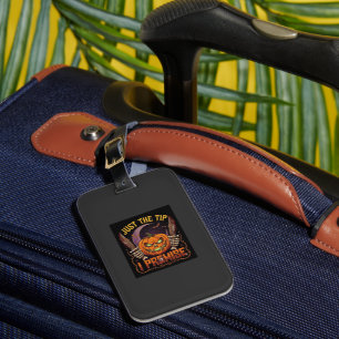 Just Tip Premise Halloween Pumpkin Bloody Knives_1 Luggage Tag