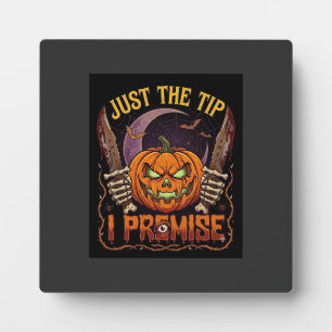 Just Tip Premise Halloween Pumpkin Bloody Knives_1 Plaque