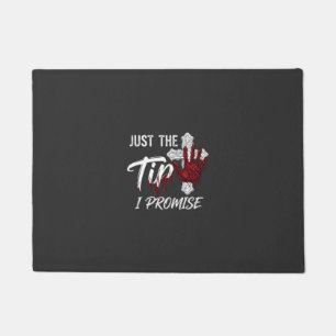 Just Tip Promise Halloween Bloody Hand Cross Doormat