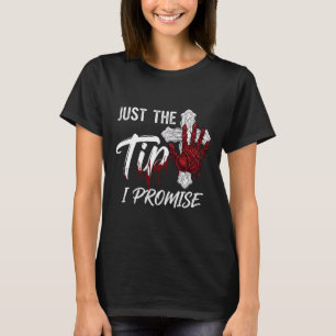 Just Tip Promise Halloween Bloody Hand Cross T-Shirt
