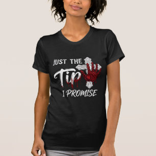 Just Tip Promise Halloween Bloody Hand Cross T-Shirt