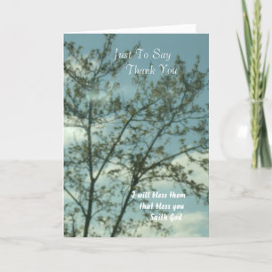 Just to say thank you card
