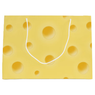 Just Too Cheesy! Personalised Swiss Cheese Fun Large Gift Bag