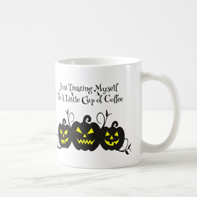 Just Treating Myself To Coffee Jack O' Lantern Mug (Right)