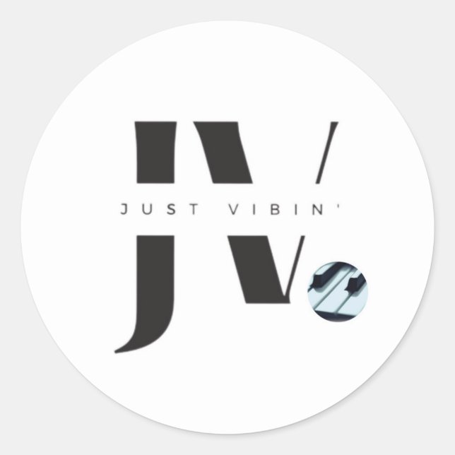 Just Vibin' Contemporary Sticker (Front)