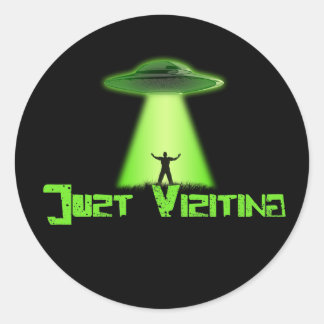 Just Visiting Sticker