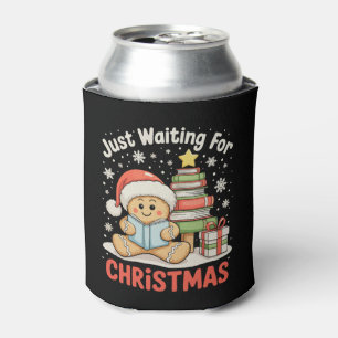 Just Waiting For Christmas Gingerbread Read Book Can Cooler
