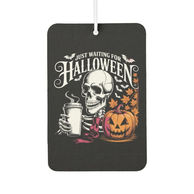Just Waiting For Halloween Car Air Freshener (Front)