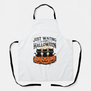 Just Waiting for Halloween Cat _4 Apron
