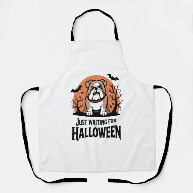 Just Waiting for Halloween Dog Apron (Front)