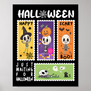 Just Waiting For Halloween For Kids Girlspostage S Poster