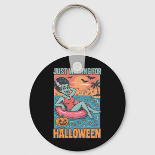 Just Waiting For Halloween Frankensteins Bride Key Ring