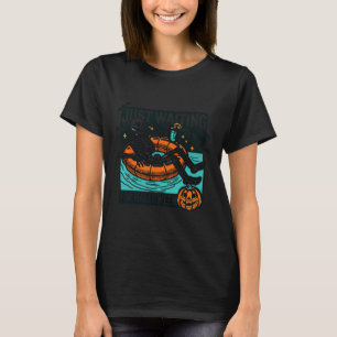 Just Waiting For Halloween Relaxing Skeleton Spook T-Shirt
