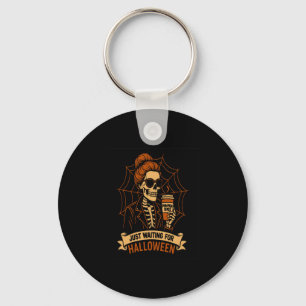 Just Waiting for Halloween Skeleton Key Ring