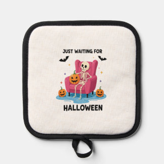 Just Waiting for Halloween Skeleton Pot Holder