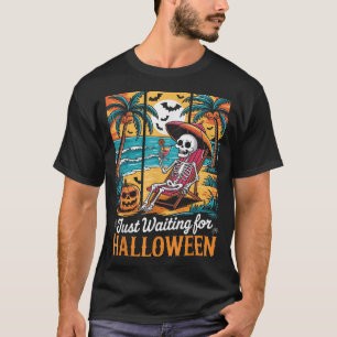 Just Waiting For Halloween Spooky Ghost Men Women T-Shirt