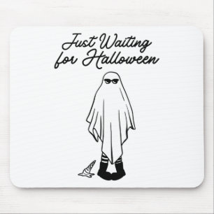 Just Waiting For Halloween Spooky Ghost Summer Hal Mouse Pad