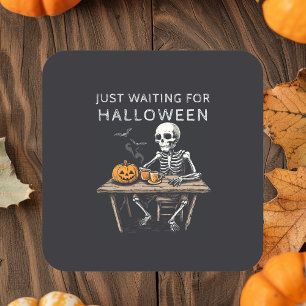  "Just Waiting for Halloween Sticker   Funny 