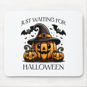 Just Waiting For Halloween Summer Spooky Pumpkin  Mouse Pad