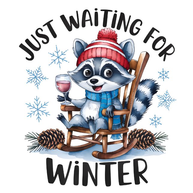 Just Waiting for Winter  Case-Mate iPhone Case (Just waiting for winter, a raccoon in rocking chair!)