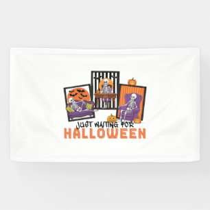 Just Waiting Halloween Fall Vibes Banner