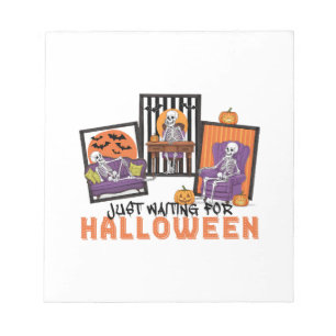 Just Waiting Halloween Fall Vibes Notepad