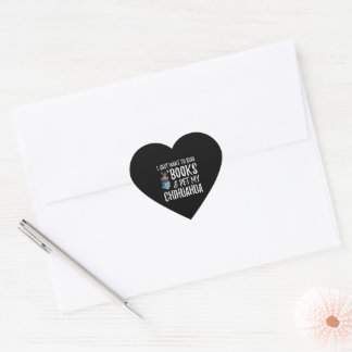 Just Want Books & Pet My Chihuahua Heart Sticker