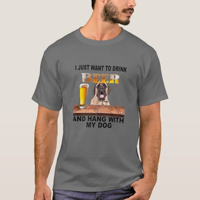 Just Want To Drink Beer T-Shirt (Front)