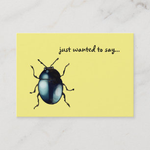 just wanted to say... (cute beetle) business card