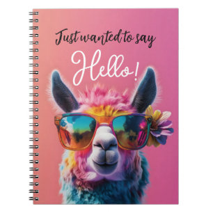 Just wanted to say Hello colorful Llama design Notebook