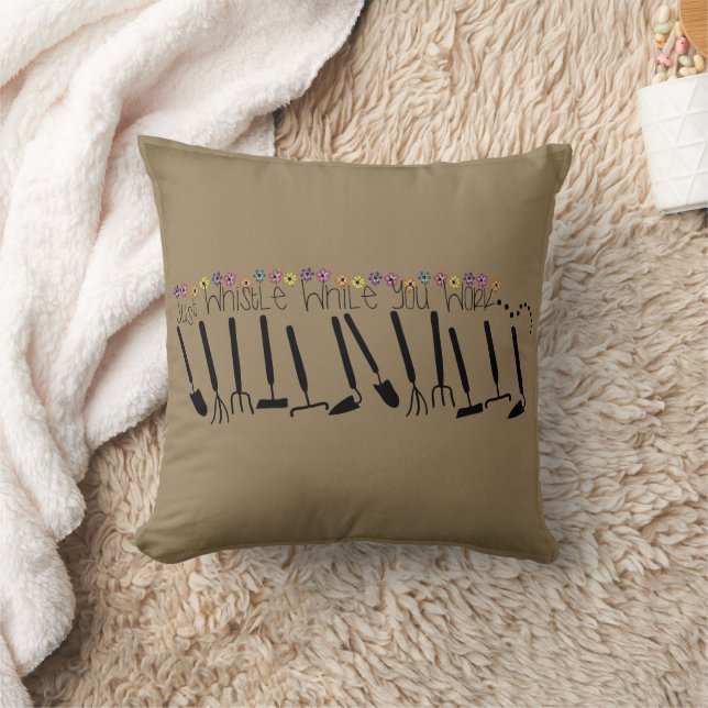 Just Whistle While You Work Garden Cushion (Blanket)