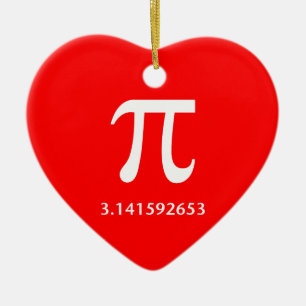 Just White Pi Nothing More 3.14 Ceramic Tree Decoration