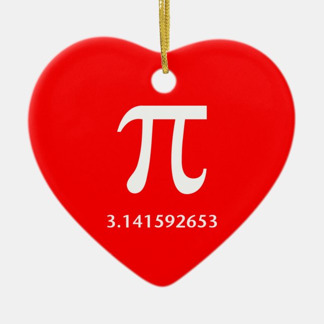 Just White Pi Nothing More 3.14 Ceramic Tree Decoration (Front)