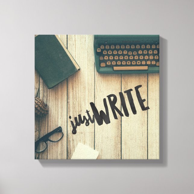 Just Write 12" x 12", 1.5", Single Canvas Print (Front)