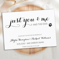 Just You Me And The Dog Modern Fun Pet Wedding